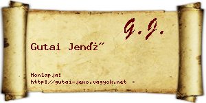Gutai Jenő névjegykártya